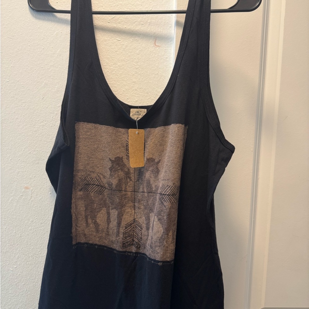 O'Neill Black and Brown Tank Top